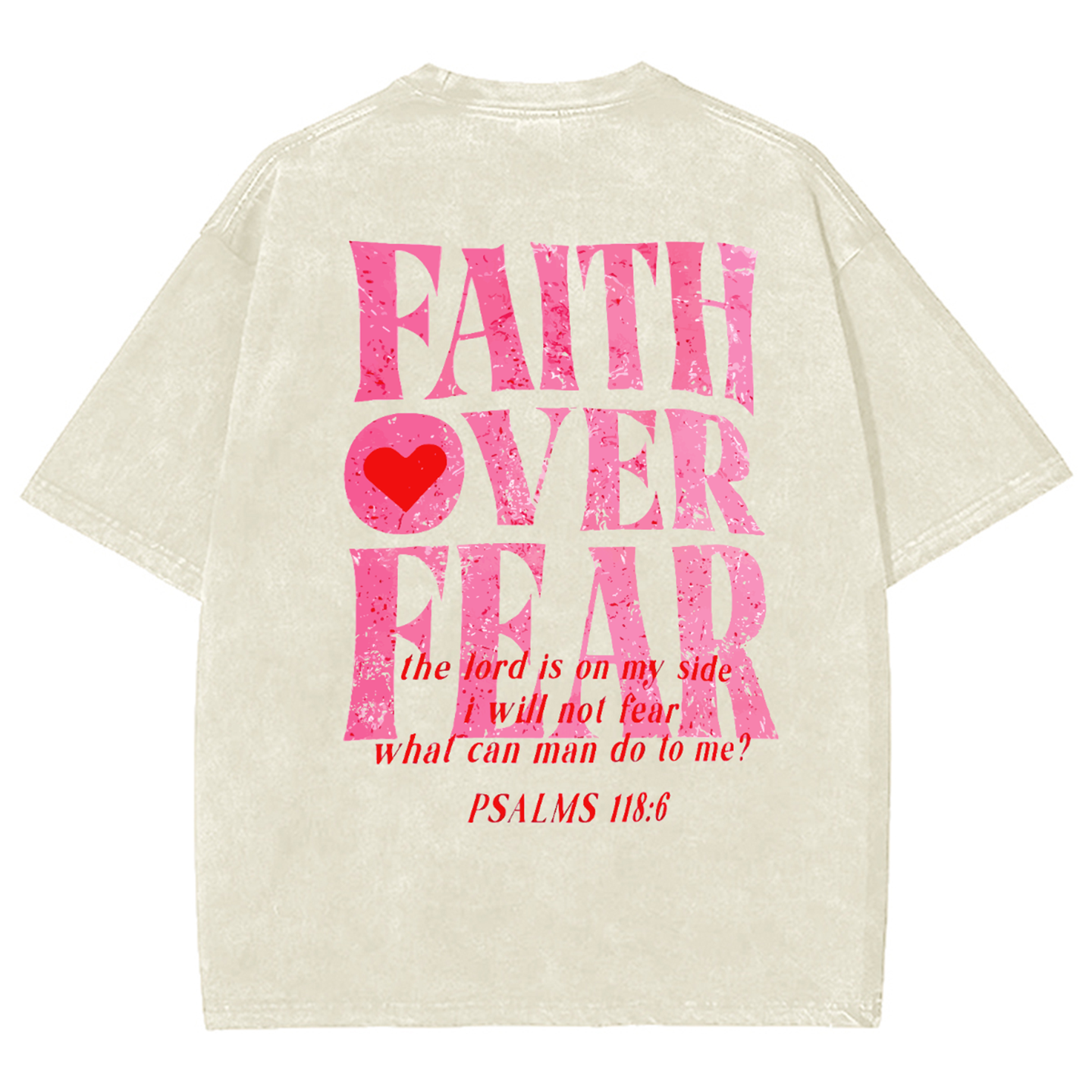 Faith Over Fear Unisex Washed T-Shirt