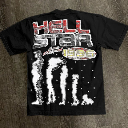 Y2k Vintage Hellstar 1996 Graphic Cotton T-Shirt