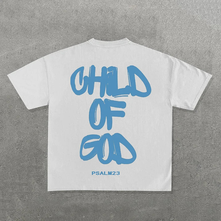 Child Of God Print Cotton T-Shirt