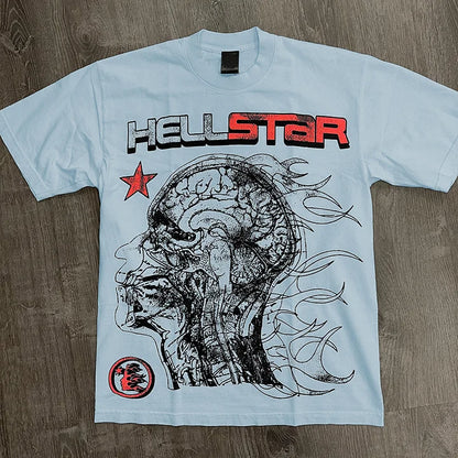 Y2k Vintage Hellstar 1996 Graphic Cotton T-Shirt