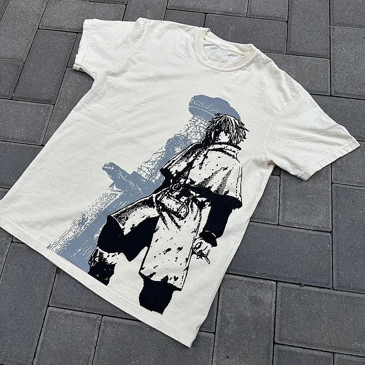 Vinland Saga Thorfinn Print Graphic Cotton T-Shirt