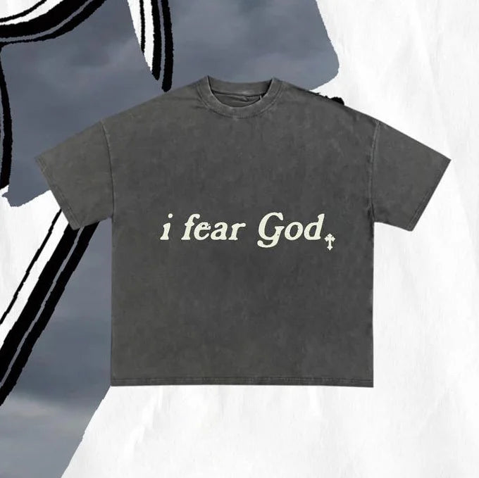 I Fear God Print Vintage Washed T-Shirt