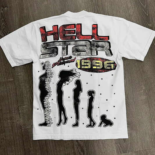 Y2k Vintage Hellstar 1996 Graphic Cotton T-Shirt