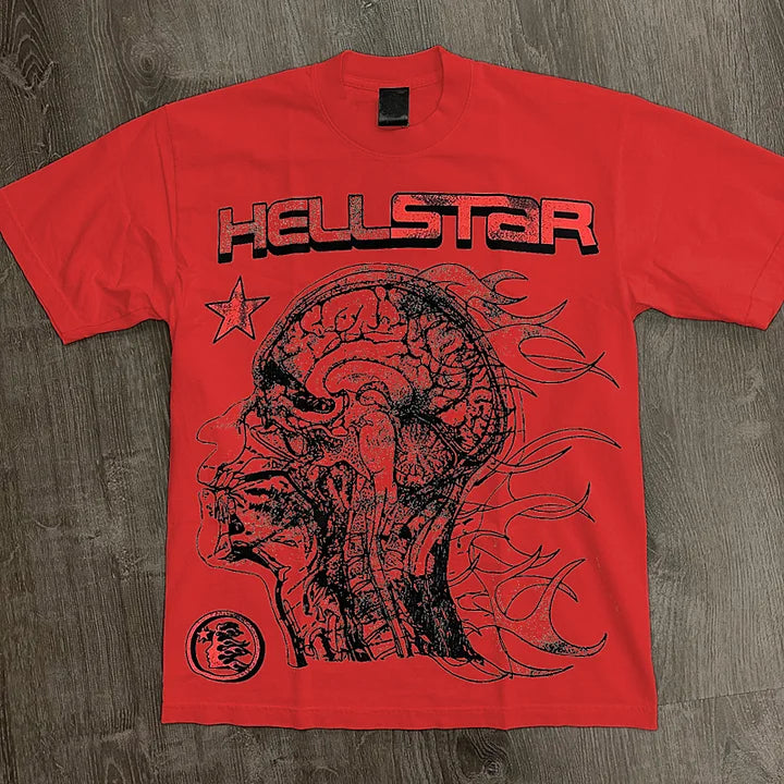 Y2k Vintage Hellstar 1996 Graphic Cotton T-Shirt