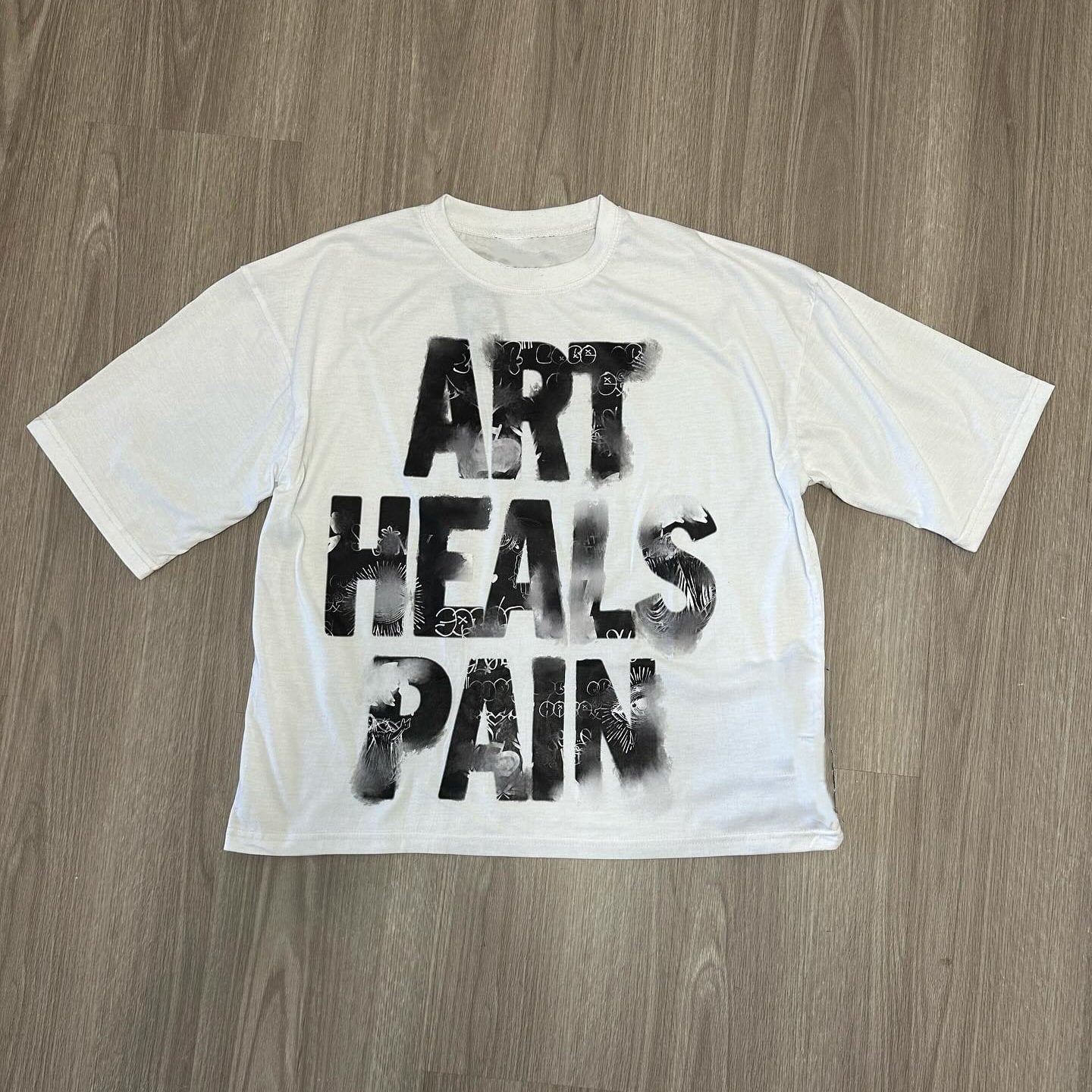 Art Heals Pain Printed Cotton Tee