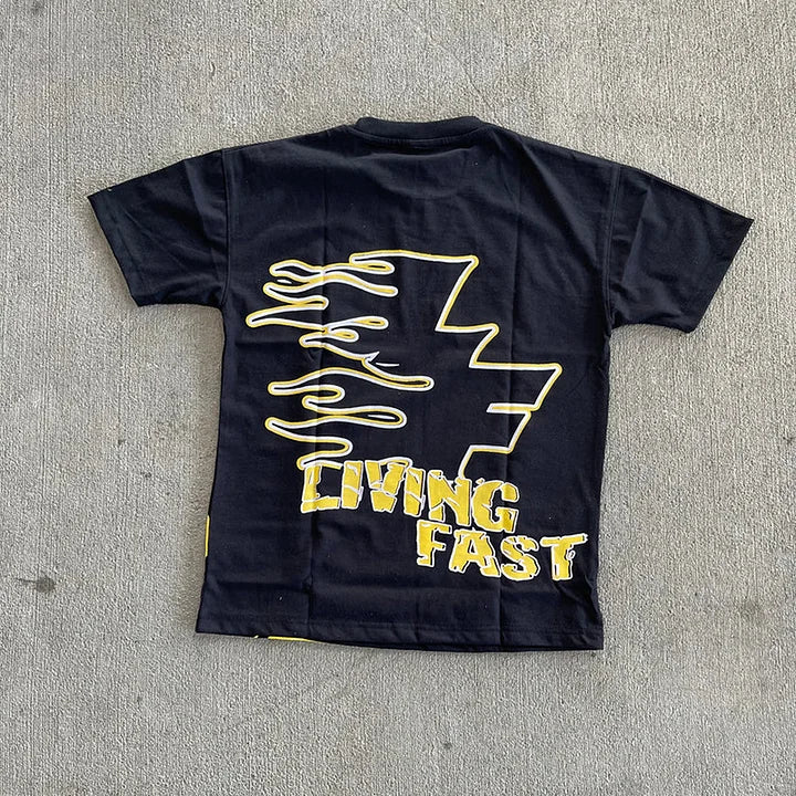 Living Fast Graphic Cotton Short Sleeve T-Shirt