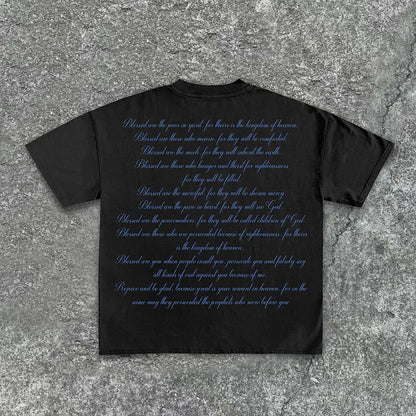 The Scriptures Of The Blessed Virgin Mary Print Cotton T-Shirt