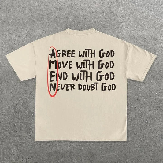 Amen God Graphic Cotton Short Sleeve T-Shirt